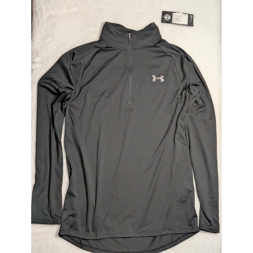 Under Armour Mens HeatGear 1/4 Zip Long Sleeve Training Top Black 1328495-001 SM